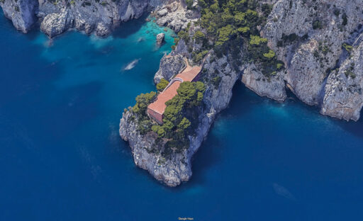 Villa Malaparte a Capri. Fotografie © Google Maps