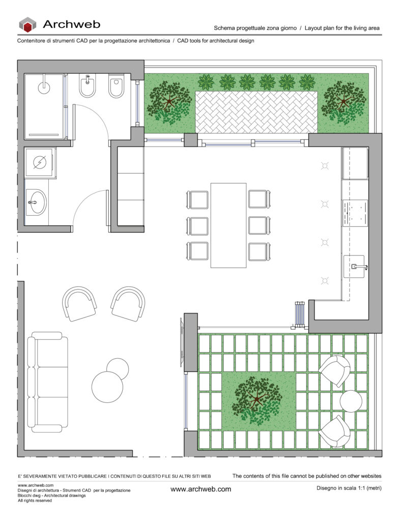 Zona giorno 21 dwg Archweb
