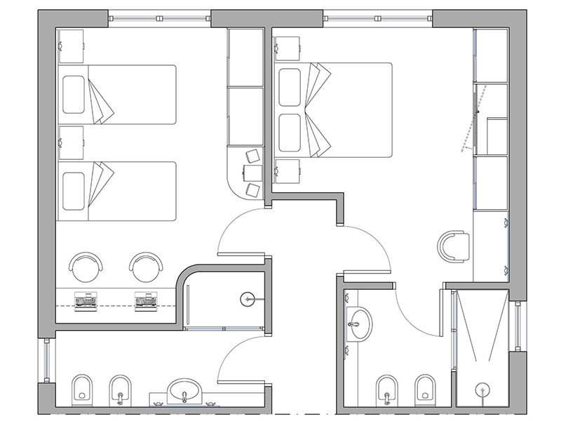 Zona notte dwg 43 cad Archweb