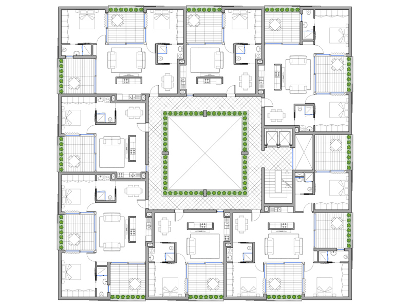 Residential block 01 dwg Archweb