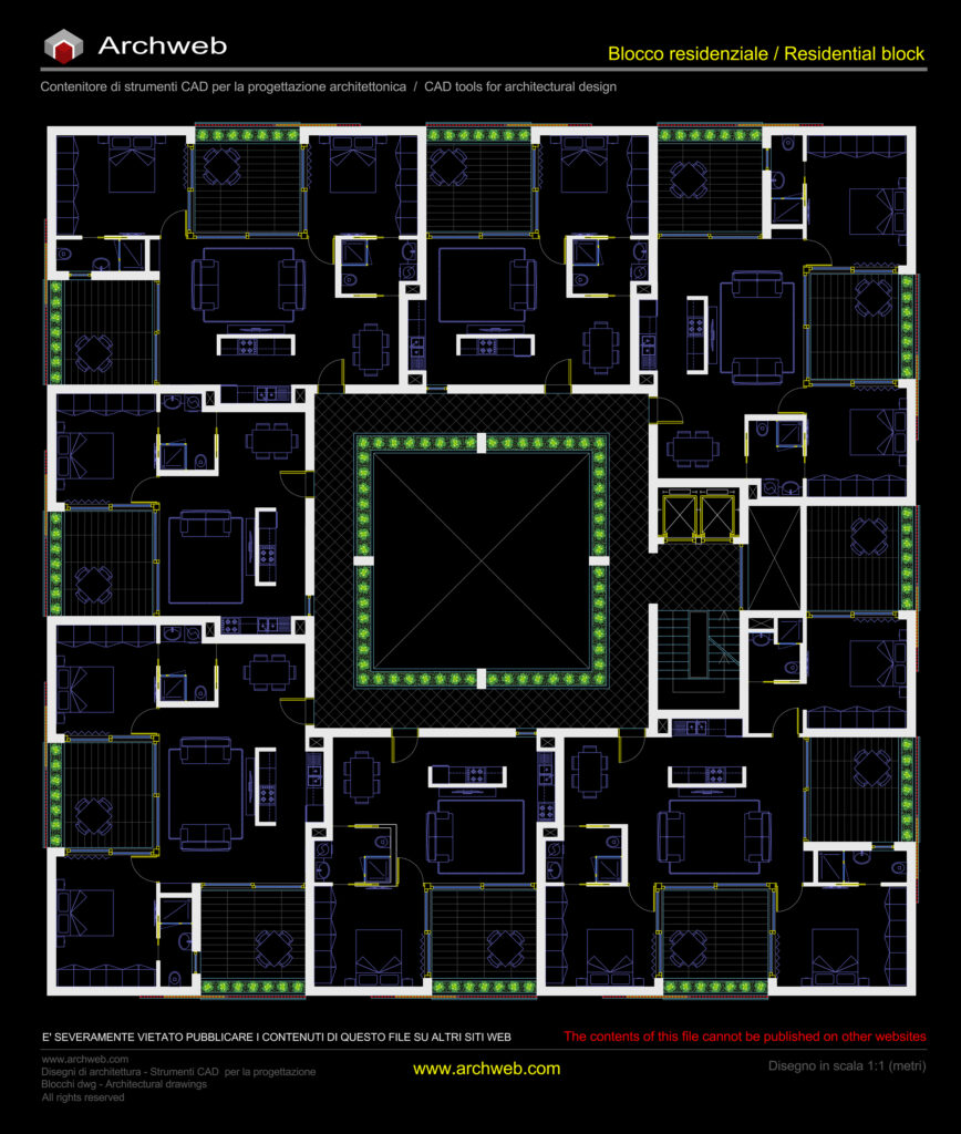 Blocco residenziale 01 dwg Archweb