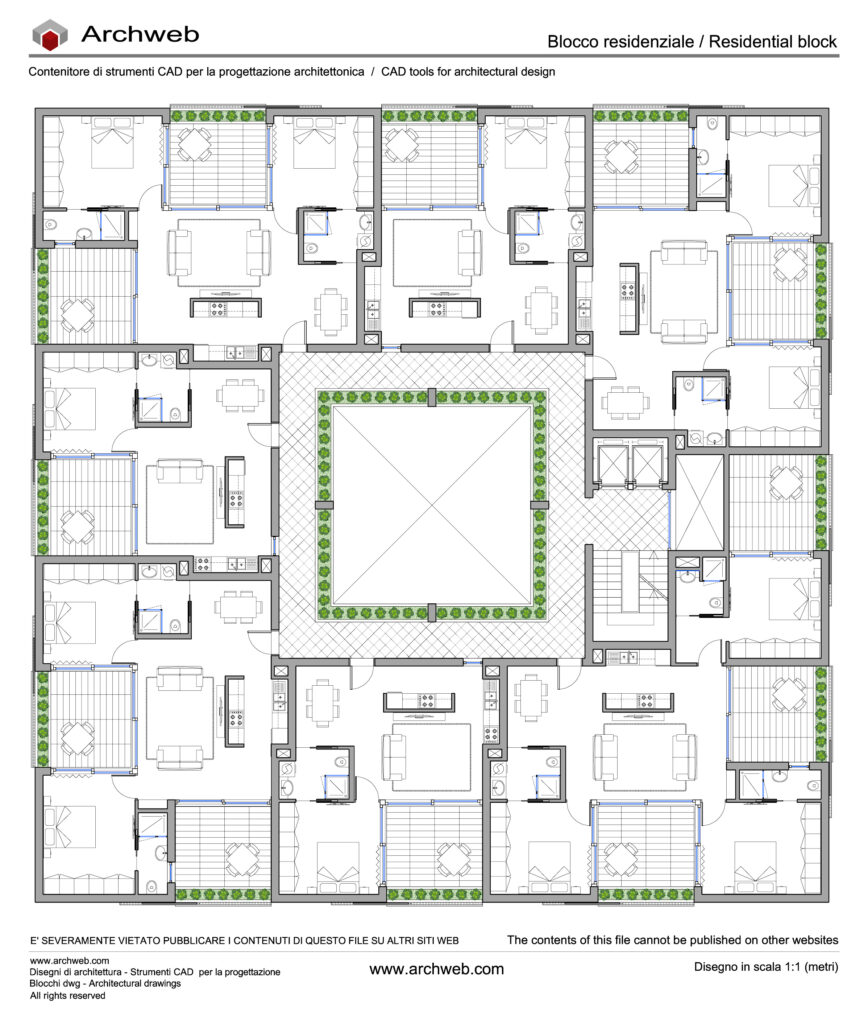 Blocco residenziale 01 dwg Archweb