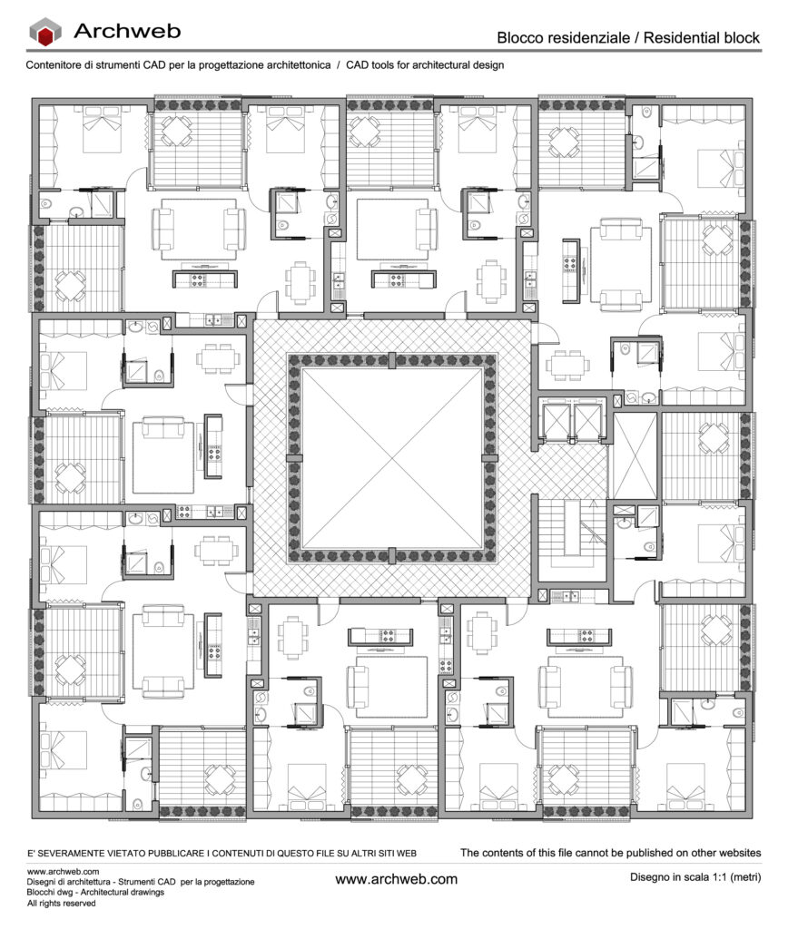 Blocco residenziale 01 dwg Archweb