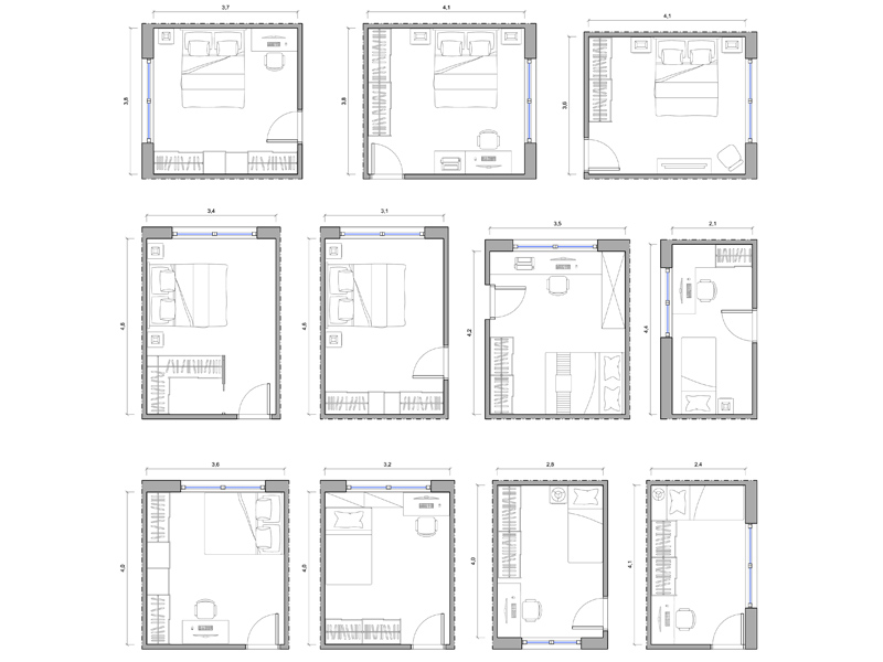 Camere da letto 01 dwg Archweb
