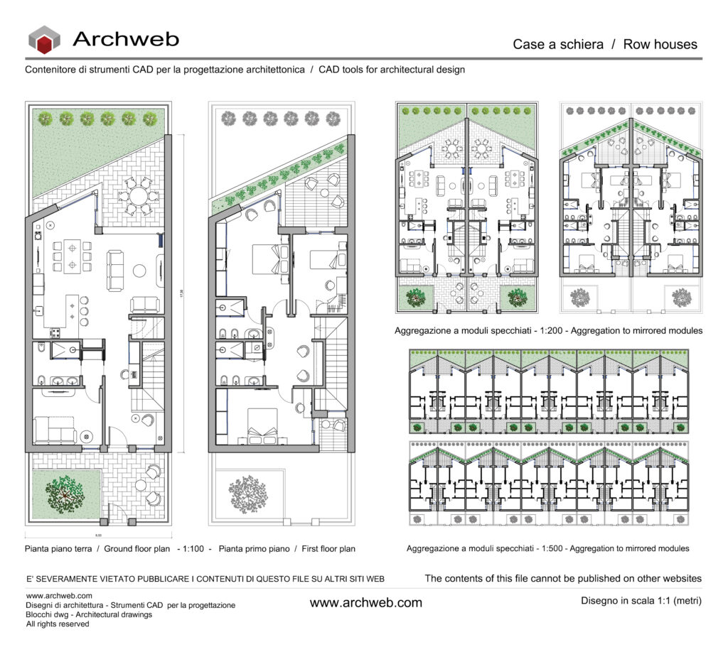 Case a schiera 63 dwg Archweb