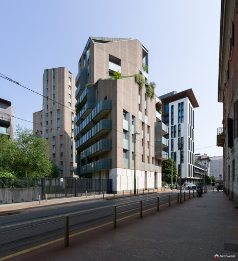 Complesso residenziale Novetredici a Milano nel quartiere Porta Nuova. Fotografie © Archweb.com