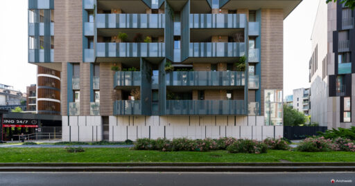 Complesso residenziale Novetredici a Milano nel quartiere Porta Nuova. Fotografie © Archweb.com