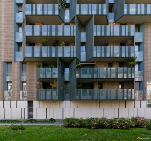 Complesso residenziale Novetredici a Milano nel quartiere Porta Nuova. Fotografie © Archweb.com