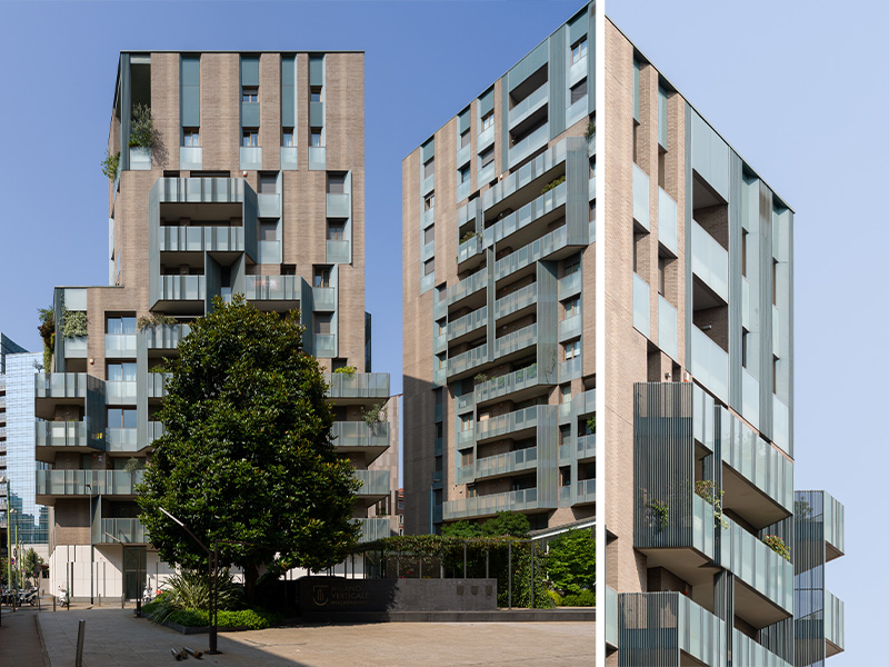 Complesso residenziale Novetredici a Milano nel quartiere Porta Nuova