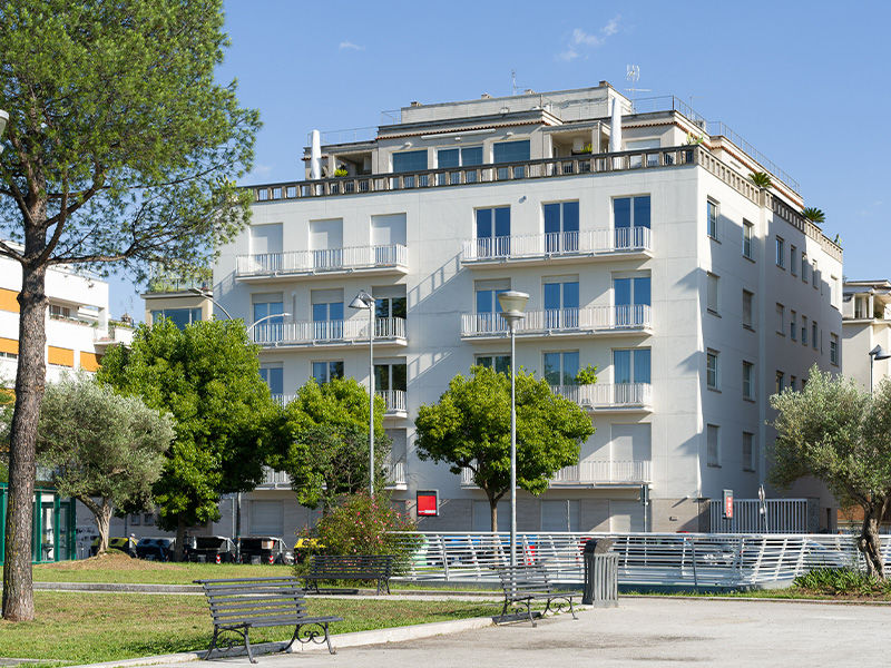 Palazzina Salvatelli vista da Piazza delle Muse a Roma