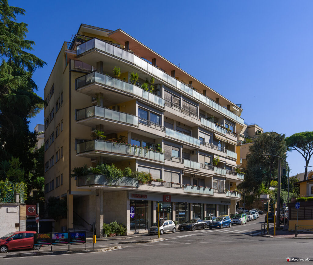 Palazzina in via Denza, Roma 1955. Progetto Monaco-Luccichenti. Fotografie © Archweb.com