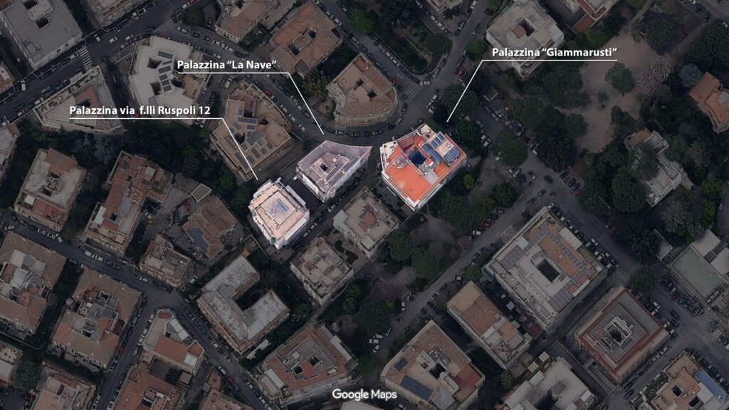 Palazzina in via Fratelli Ruspoli. Progetto Ugo Luccichenti. Fotografie © Google Maps