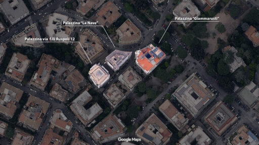 Palazzina in via Fratelli Ruspoli. Progetto Ugo Luccichenti. Fotografie © Google Maps
