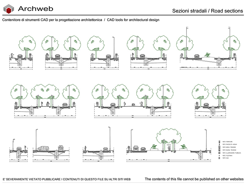 Sezione stradale 2 Archweb dwg