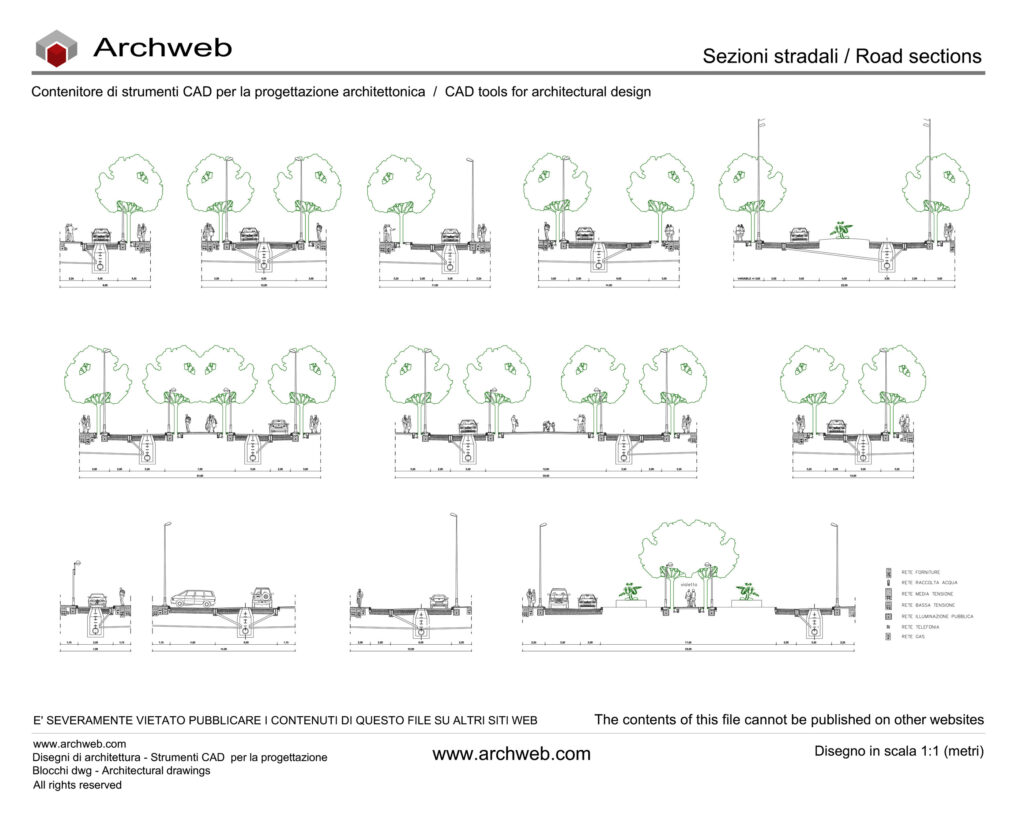 Sezione stradale 2 Archweb dwg