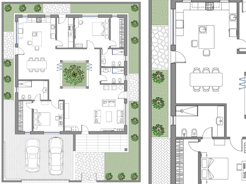 Villa con patio 03 dwg Archweb