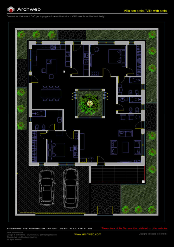 Villa con patio 03 dwg Archweb