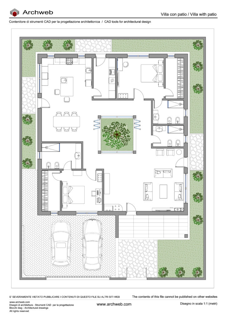 Villa con patio 03 dwg Archweb