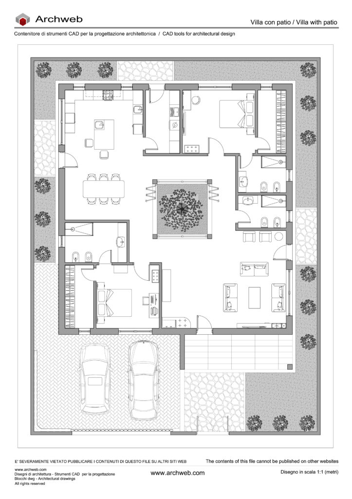 Villa con patio 03 dwg Archweb