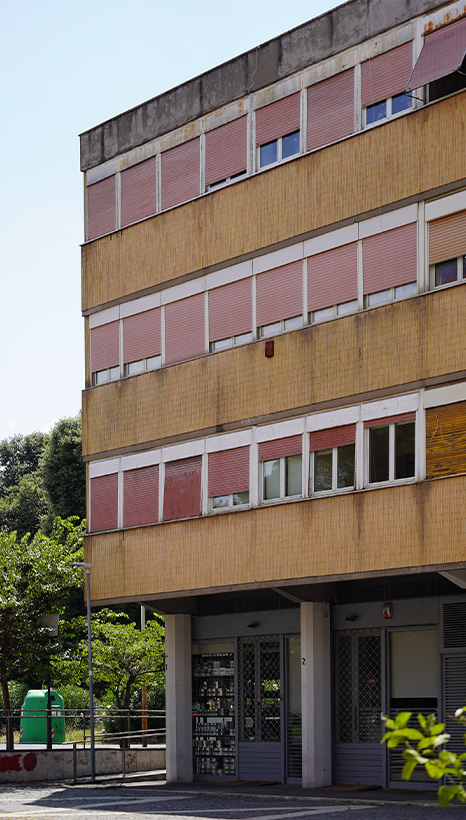 Villaggio Olimpico di Roma, dettaglio di una delle palazzine