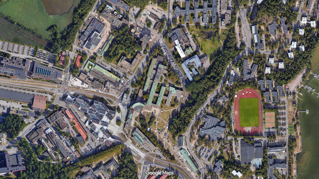 Aalto University a Helsinki in Finlandia. Fotografie © Google Maps