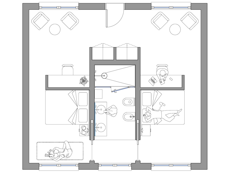 Alloggi per studenti 11 dwg Archweb.