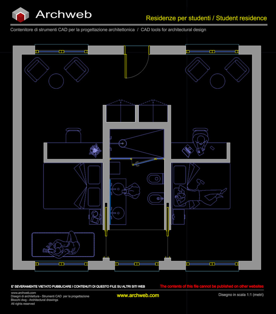 Alloggi per studenti 11 dwg Archweb.