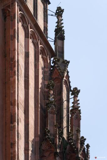 Dettaglio della torre del Duomo di Francoforte sul Meno - Fotografie © Archweb.com