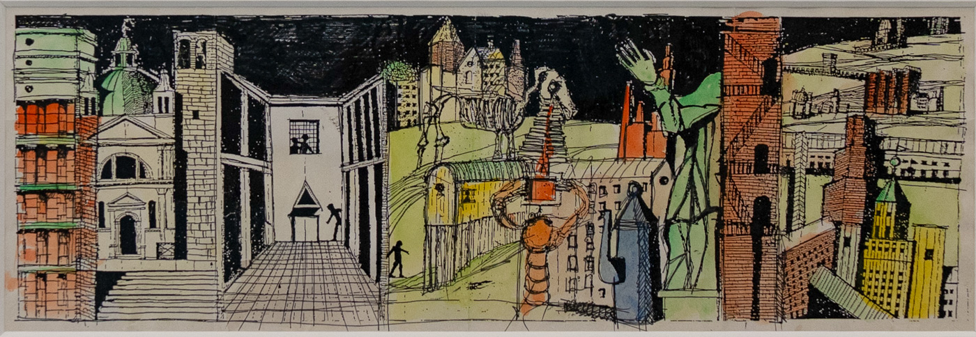 Fantasia architettonica di Aldo Rossi. Collezione MAXXI Architettura. Archivio Aldo Rossi e © Eredi Aldo Rossi