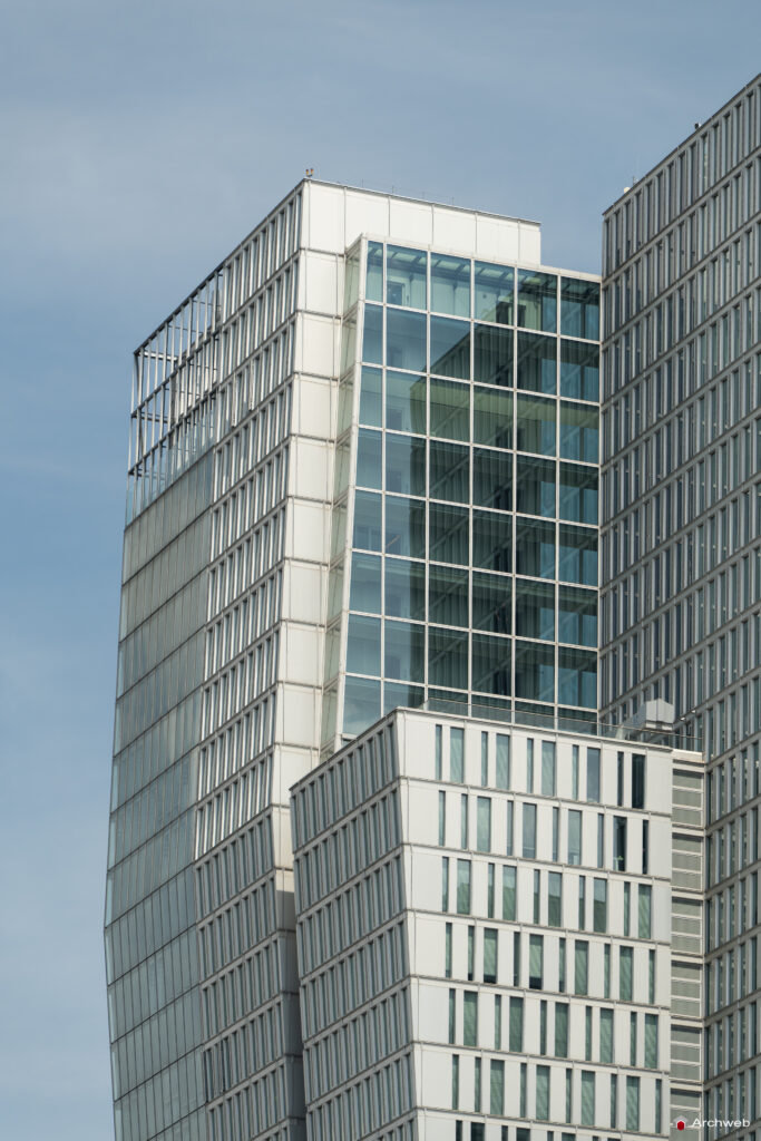 Dettaglio del complesso di torri "Nextower" a Francoforte - Fotografie © Archweb.com