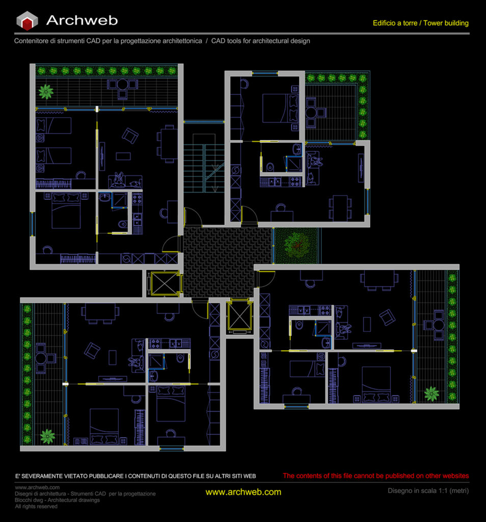 Torre residenziale 26 dwg Archweb.
