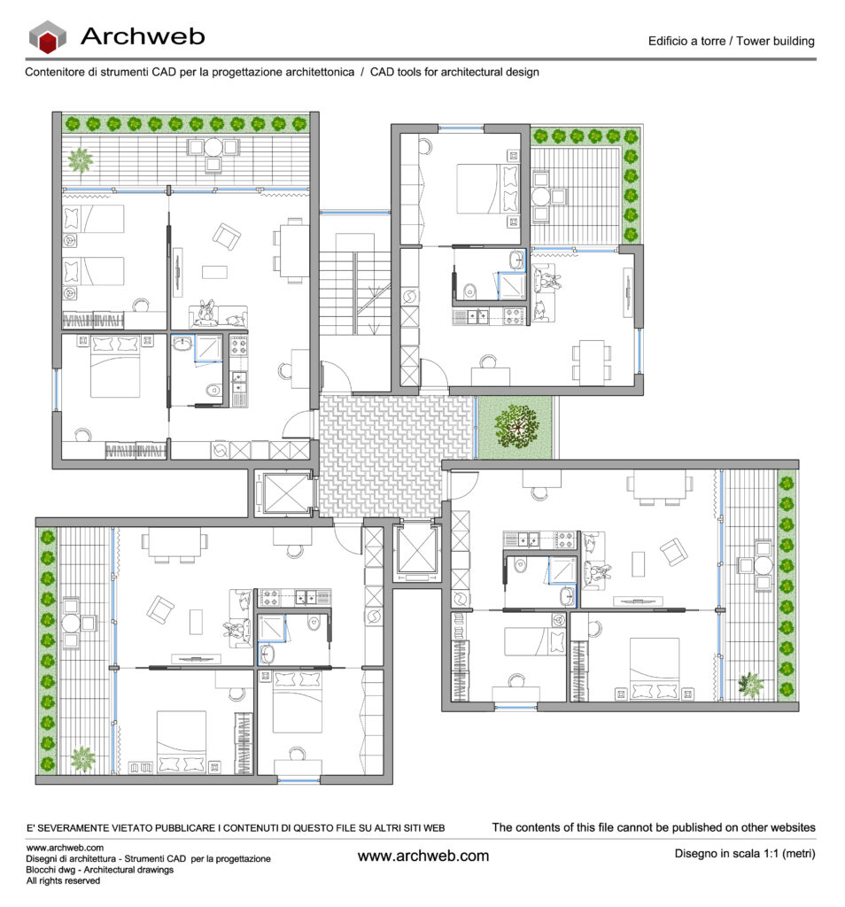 Torre residenziale 26 dwg Archweb.