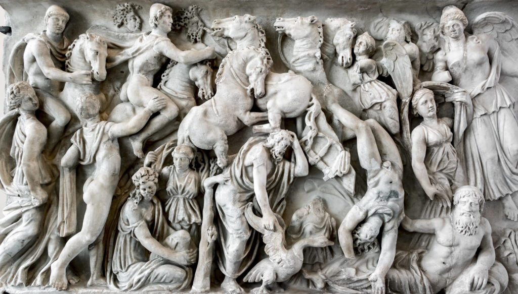 Bassorilievo di un sarcofago romano