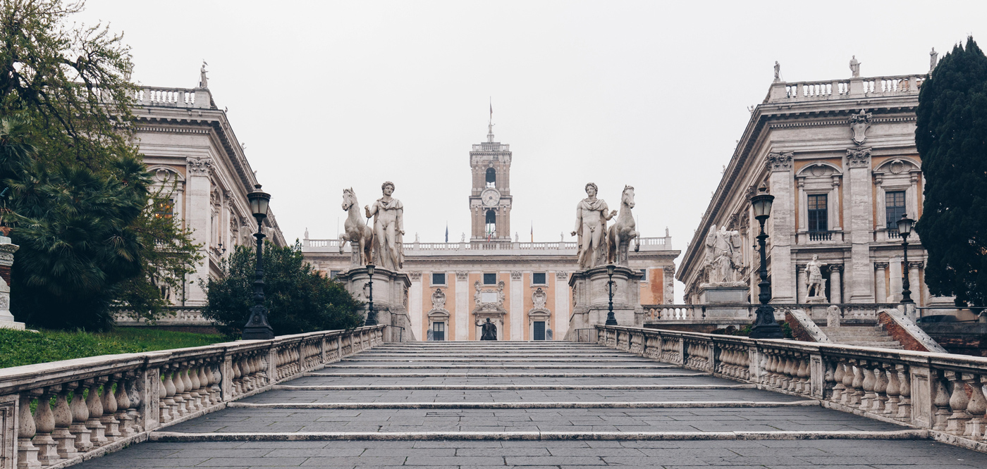 Cordonata di salita alla Piazza del Campidoglio a Roma