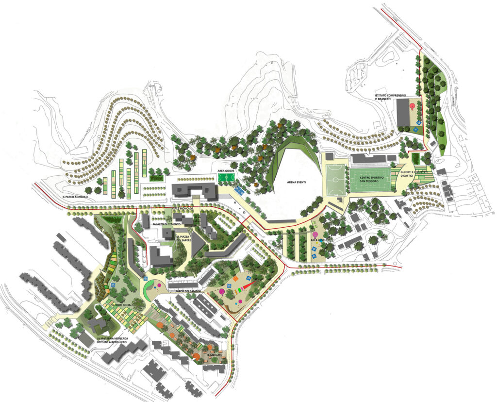 Il masterplan delle opportunità. Un progetto concreto dopo l’utopia di Kenzo Tange. Immagine tratta dal sito web di G124, gruppo di lavoro del senatore Renzo Piano (https://renzopianog124.com/)