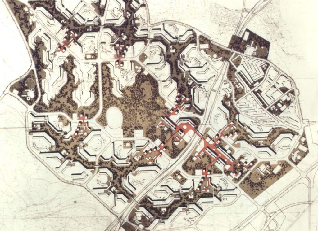 Quartiere Librino a Catania, progettato dall'architetto giapponese Kenzo Tange.