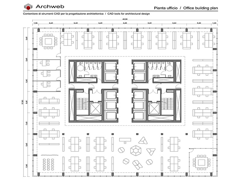 Schema ufficio 22 anteprima dwg Archweb