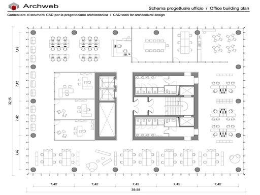 Schema ufficio 24 anteprima dwg Archweb