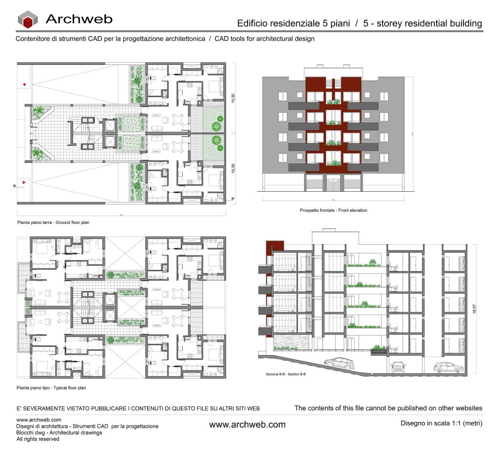 Palazzina residenziale 03 dwg