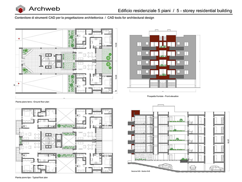 Residential building 03 dwg plan