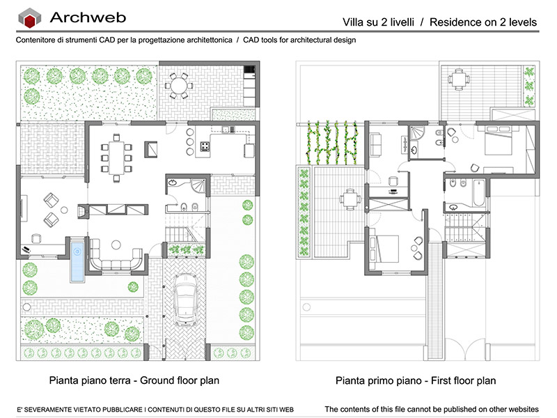 Scheme - project for a two-level villa 04