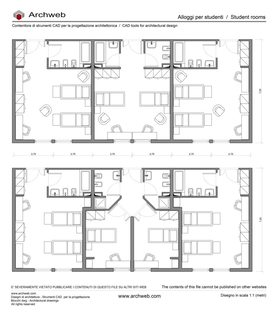 Schemi alloggi studenti 01 dwg