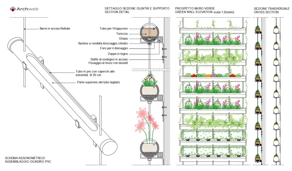 Giardino verticale sospeso 01 dwg