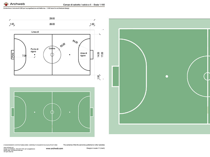 Campo di calcetto dwg