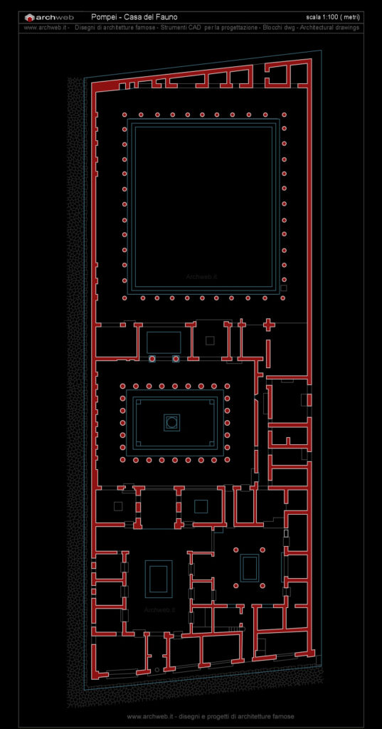 Casa del Fauno a Pompei AutoCAD