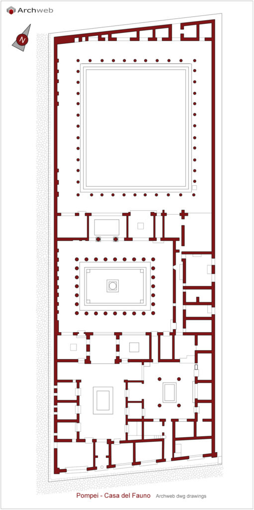 Casa del Fauno a Pompei dwg