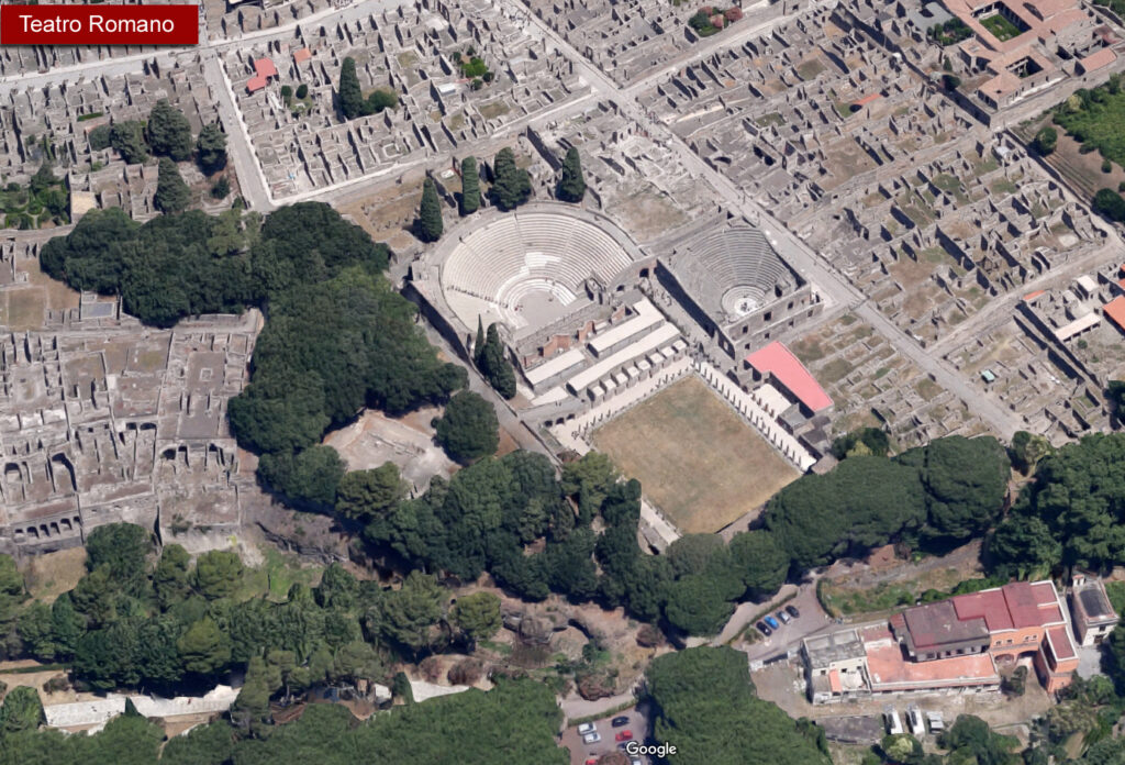 Teatro Grande a Pompei Aerial 3D