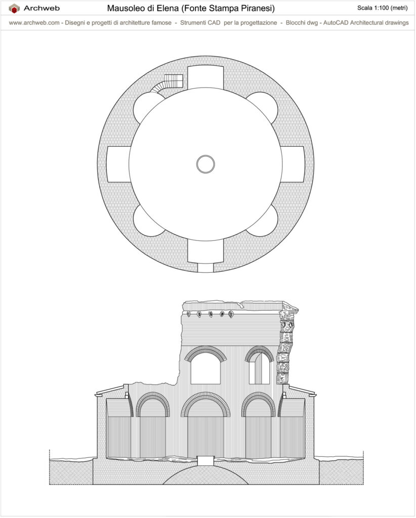Mausoleo di Elena disegno dwg