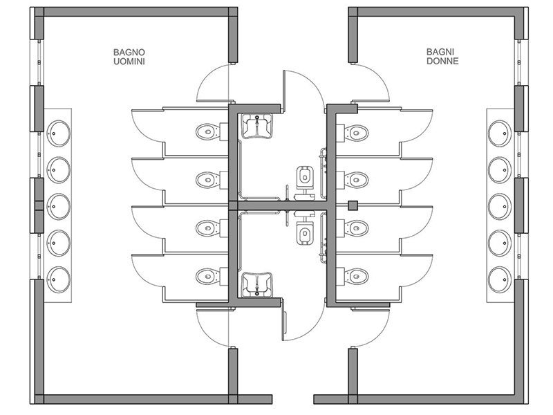 Bagni pubblici 24 dwg