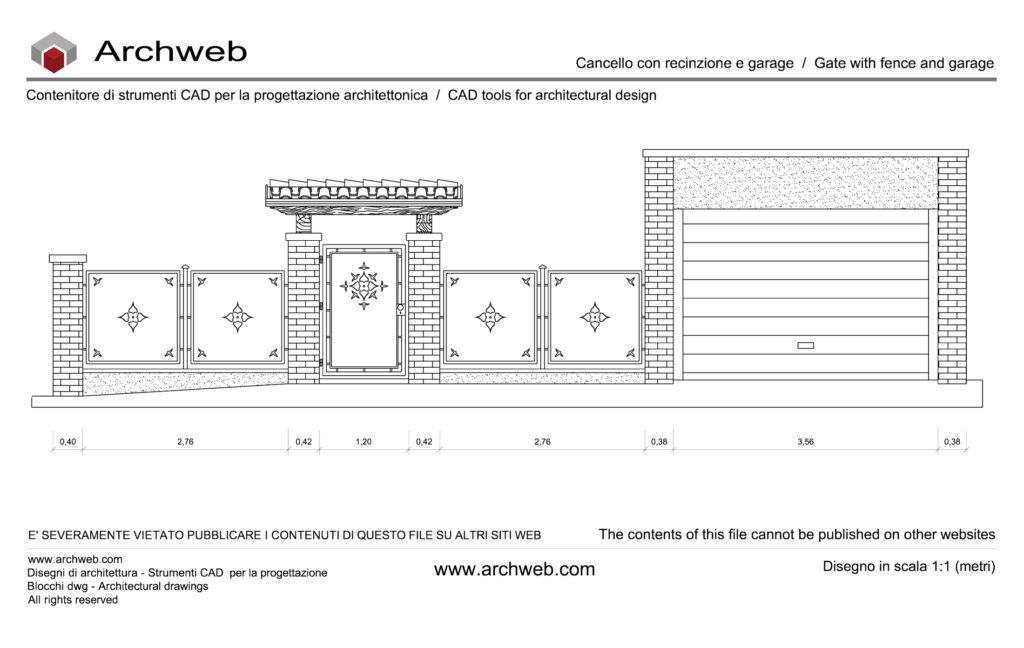 Cancello recinzione 06 dwg